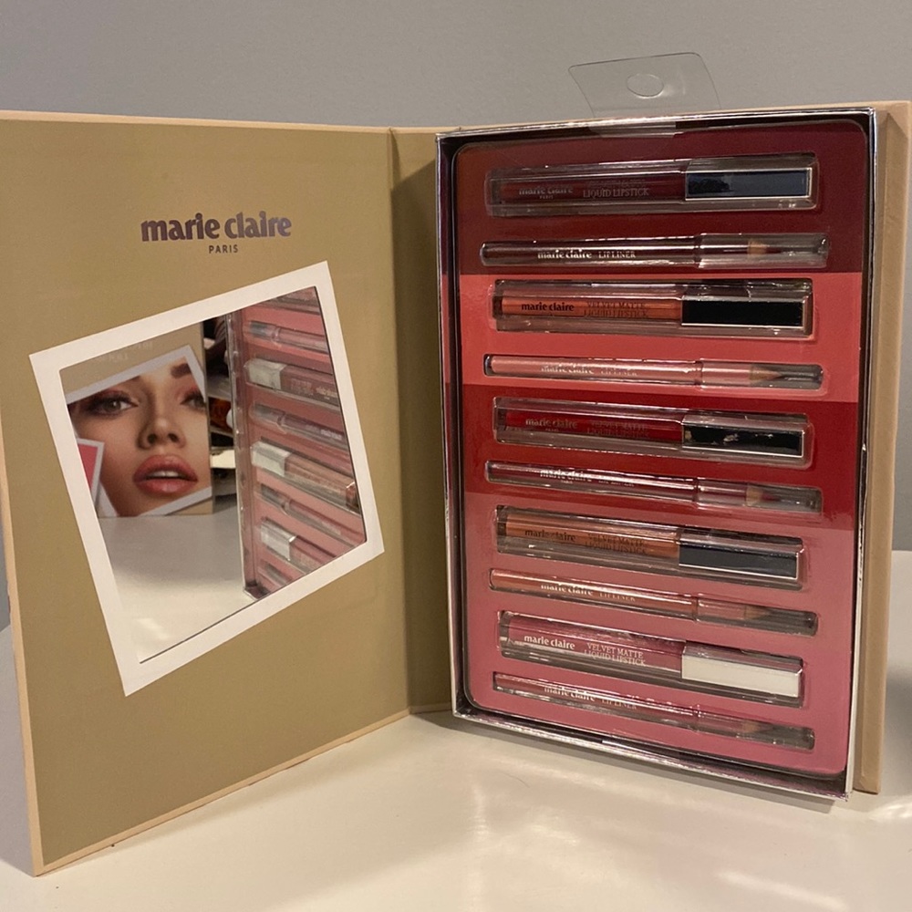 Marie Claire Paris Lip Liner & Velvet Matte Liquid Lipstick Set